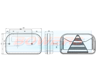 Neon LED Rear Right Hand Combination Lamp FT-170 P TB Schematic